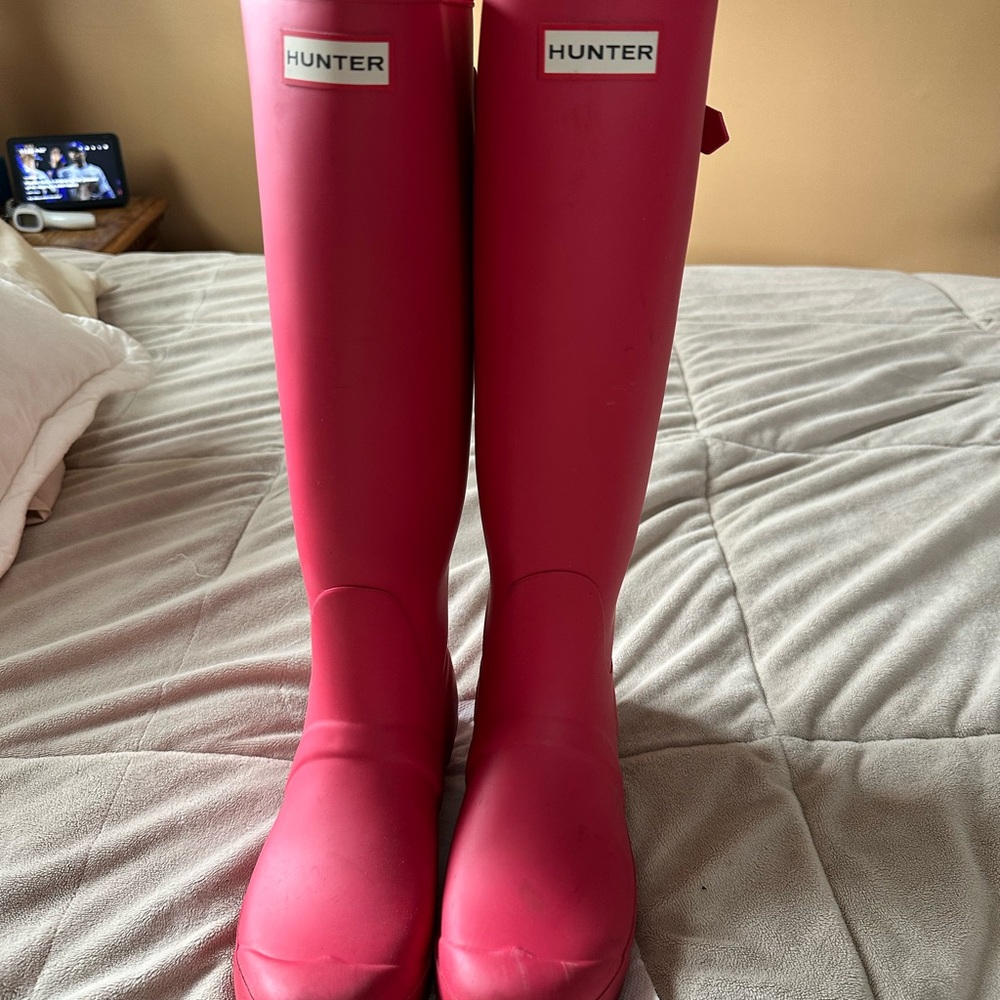 Hunter Vibrant Pink Tall Boots